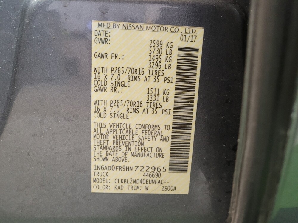 2017 Nissan Frontier in Louisville, KY 40258 - 18123361 33