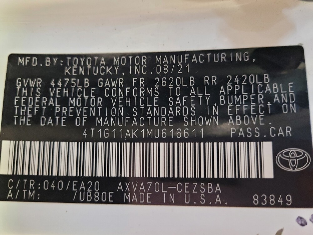 2021 Toyota Camry in Greensboro, NC 27407 - 18123419 33