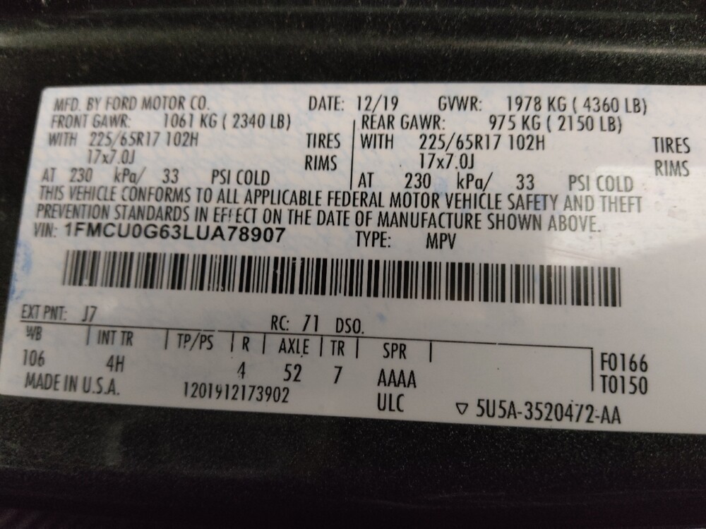 2020 Ford Escape in Las Vegas, NV 89104 - 18123426 33