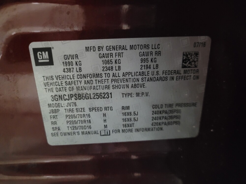 2016 Chevrolet Trax in Glen Burnie, MD 21061 - 18123439 33