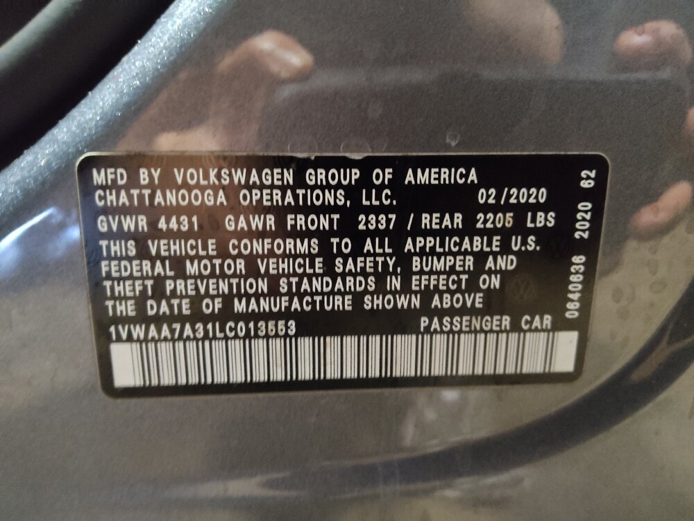 2020 Volkswagen Passat in Fayetteville, NC 28304 - 18123465 33