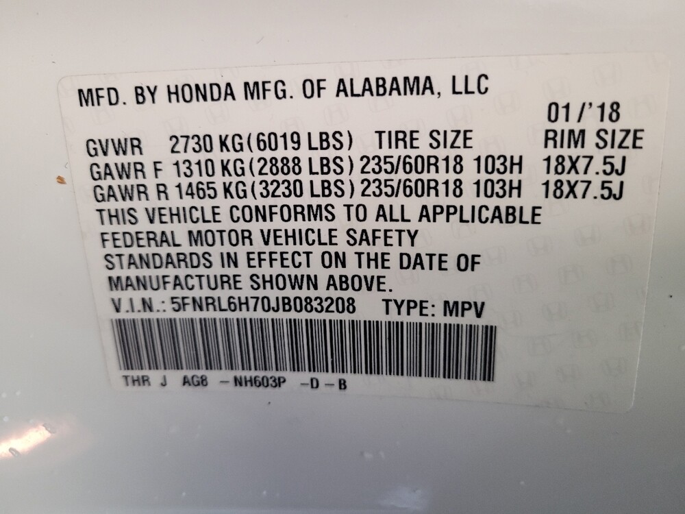 2018 Honda Odyssey in Maple Heights, OH 44137 - 18123467 33