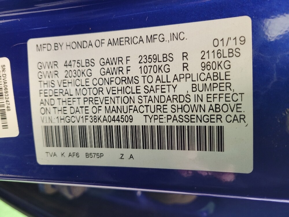 2019 Honda Accord in Maple Heights, OH 44137 - 18123476 33