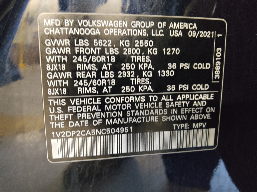 2022 Volkswagen Atlas in Conyers, GA 30094 - 18123612 33