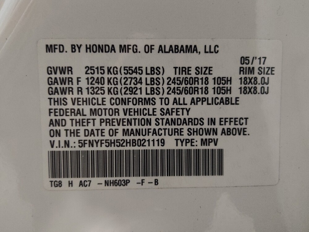 2017 Honda Pilot in Salem, VA 24153 - 18123710 33