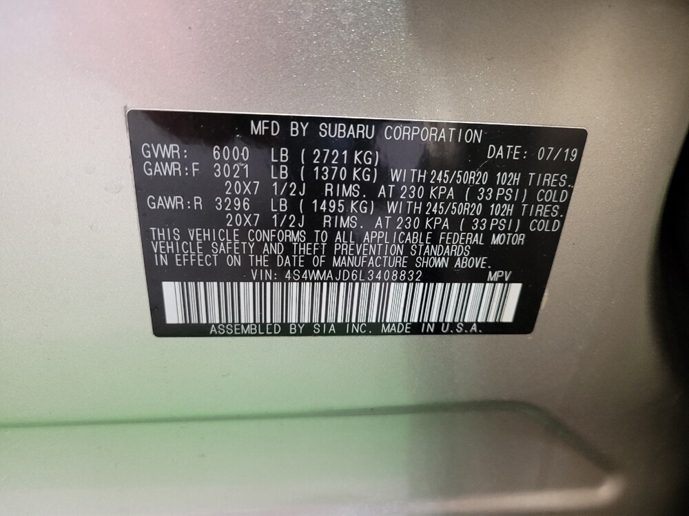 2020 Subaru Ascent in Lexington, KY 40509 - 18123780 33