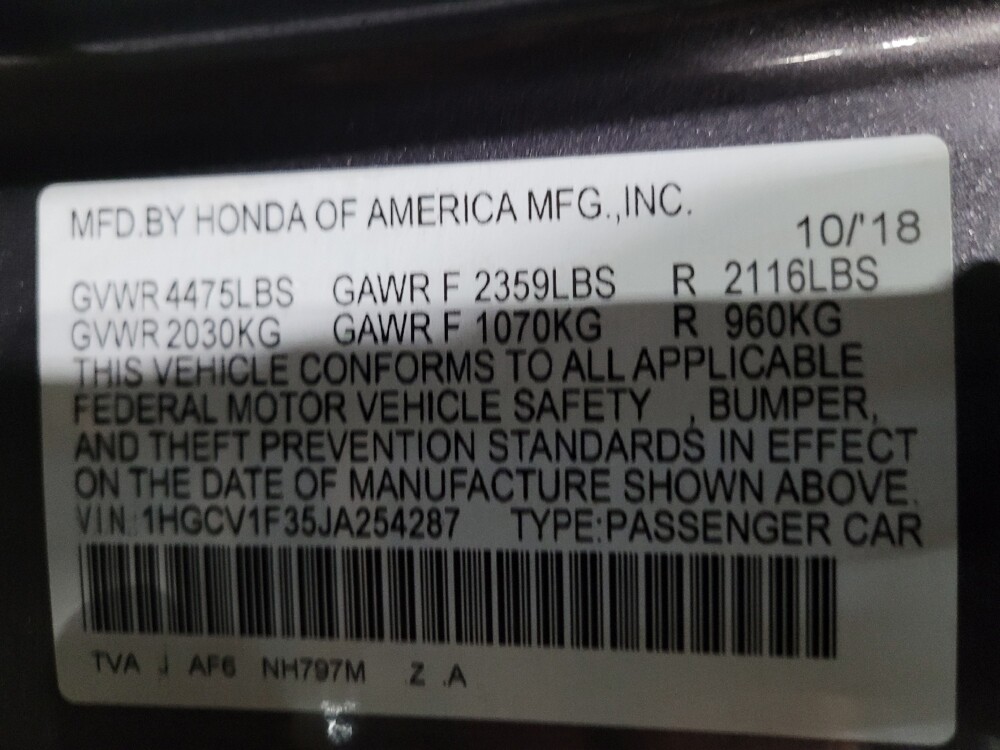 2018 Honda Accord in Newport News, VA 23601 - 18123805 33