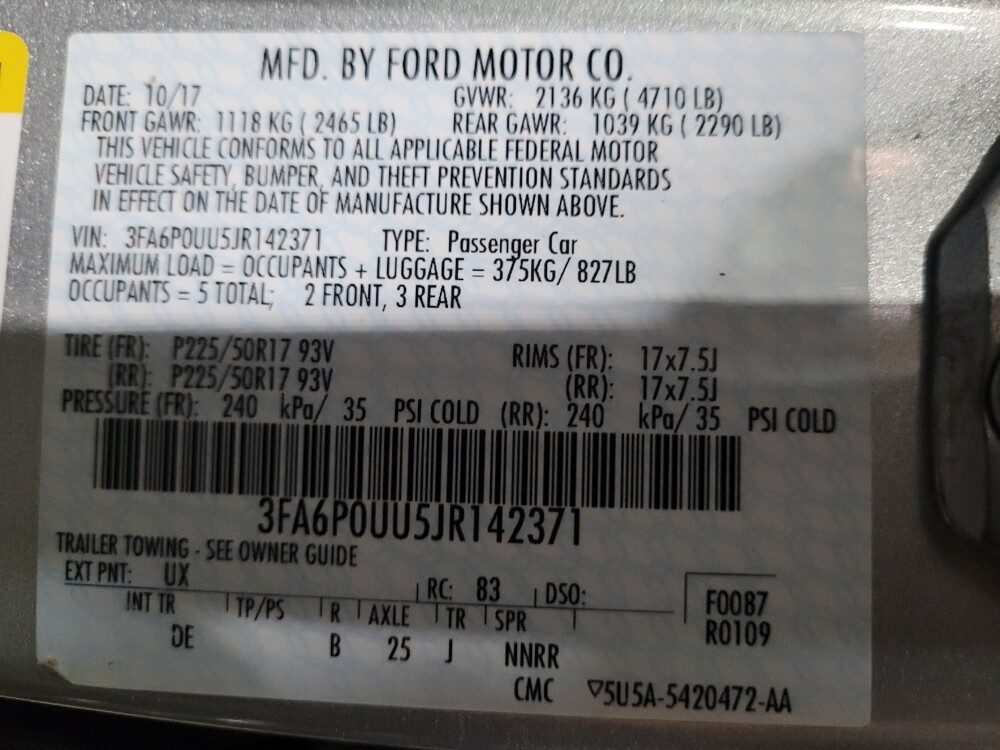 2018 Ford Fusion in Chesapeake, VA 23320 - 18123808 33