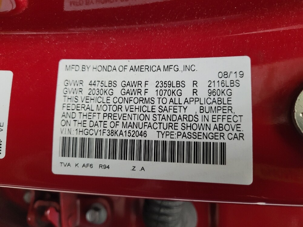 2019 Honda Accord in Taylor, MI 48180 - 18123828 33