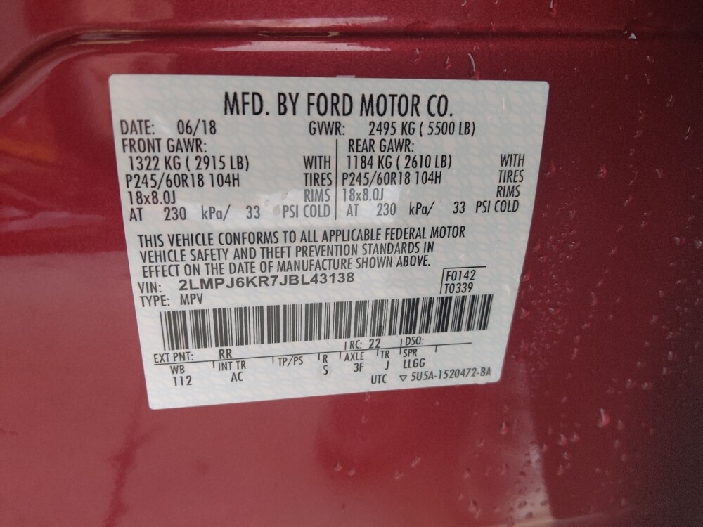 2018 Lincoln MKX in Knoxville, TN 37923 - 18123851 33