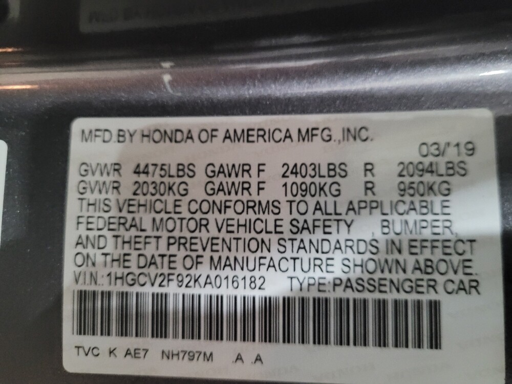 2019 Honda Accord in Richmond, VA 23235 - 18123964 33