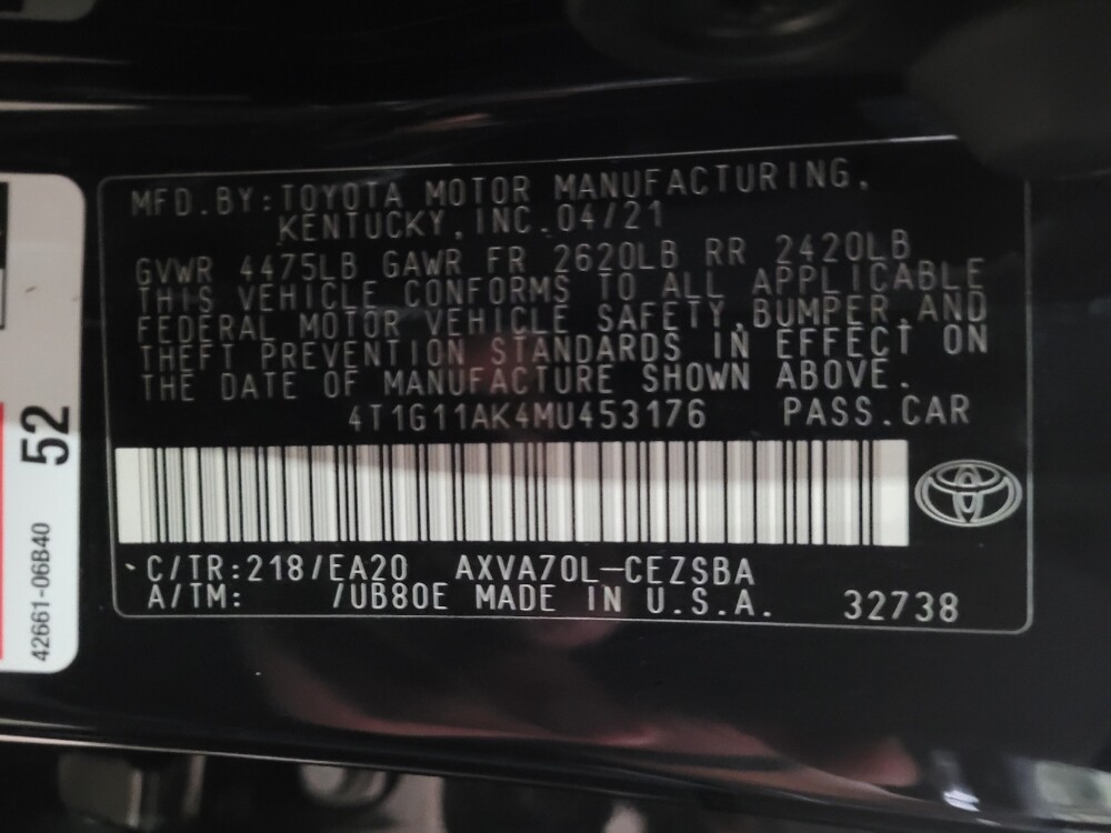 2021 Toyota Camry in New Castle, DE 19720 - 18124031 33