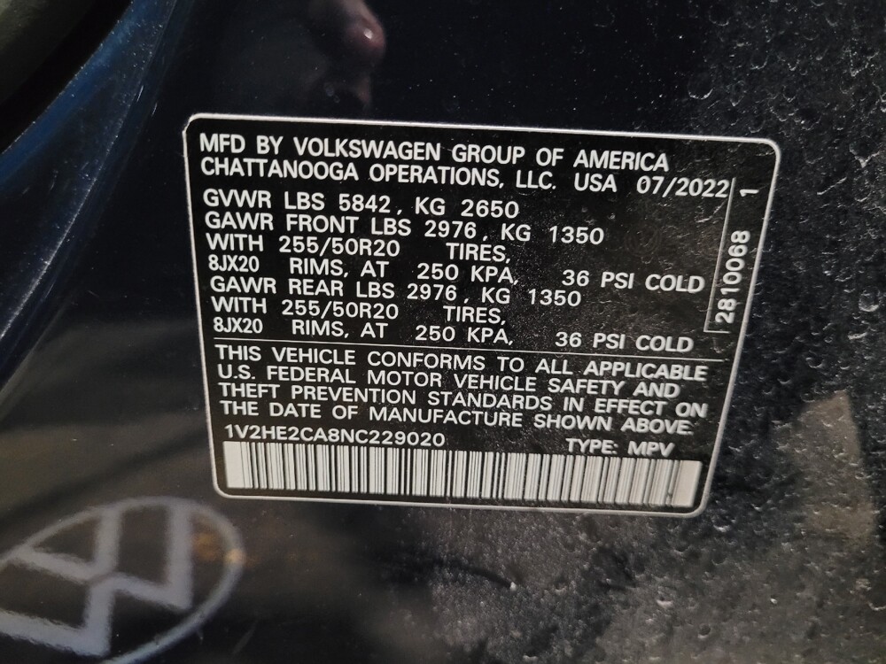 2022 Volkswagen Atlas in Richmond, VA 23235 - 18124054 33