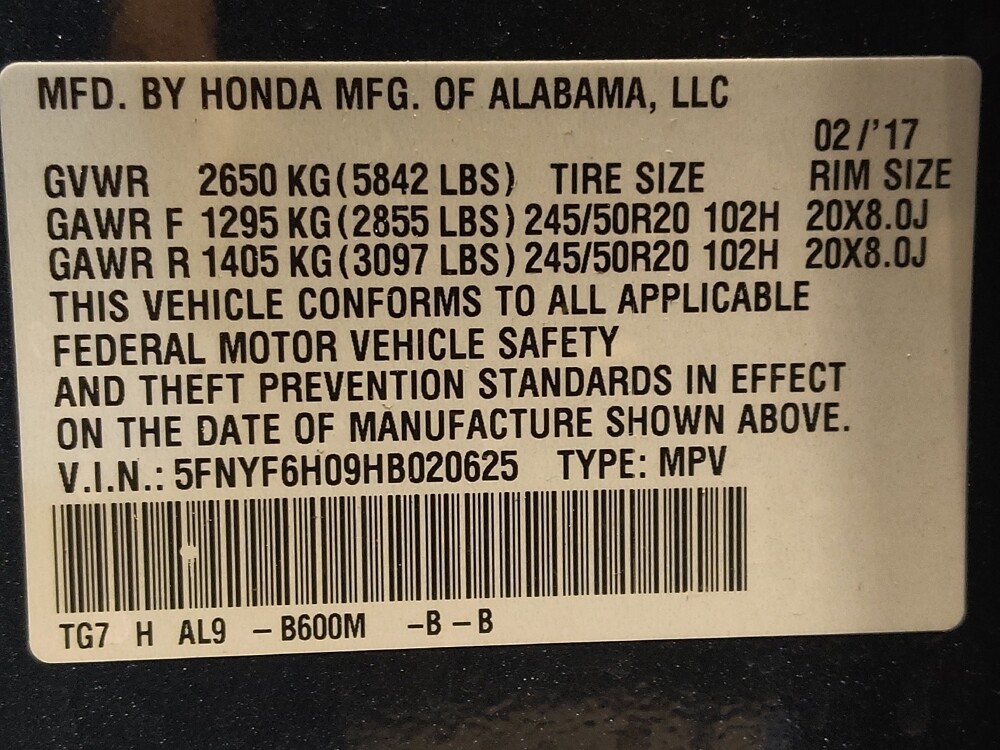 2017 Honda Pilot in Mobile, AL 36606 - 18124111 33