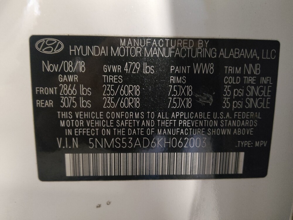 2019 Hyundai Santa Fe in West Palm Beach, FL 33409 - 18124164 33