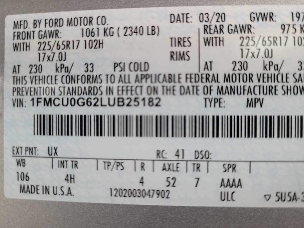 2020 Ford Escape in Las Vegas, NV 89102 - 18124165 33