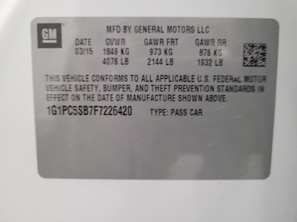 2015 Chevrolet Cruze in Sacramento, CA 95821 - 18124264 33