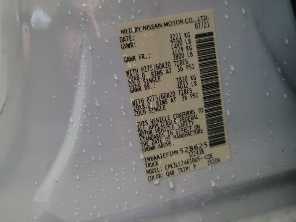 2021 Nissan Titan in Macon, GA 31210 - 18124276 33