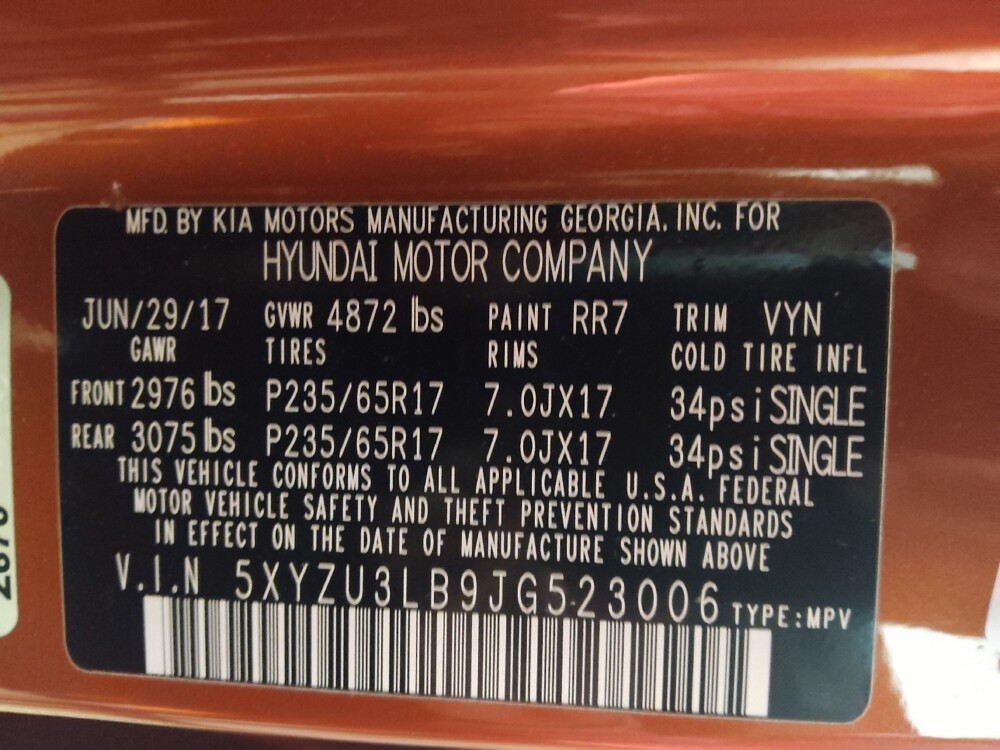 2018 Hyundai Santa Fe in Union City, GA 30291 - 18124291 33