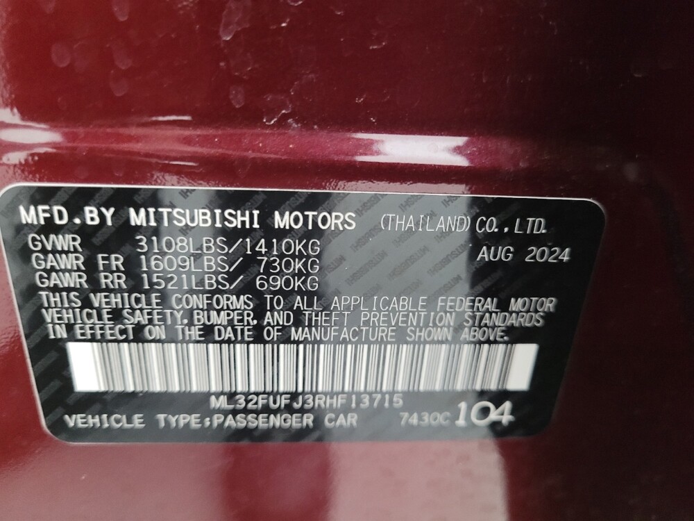 2024 Mitsubishi Mirage G4 in Bradenton, FL 34207 - 18124339 33