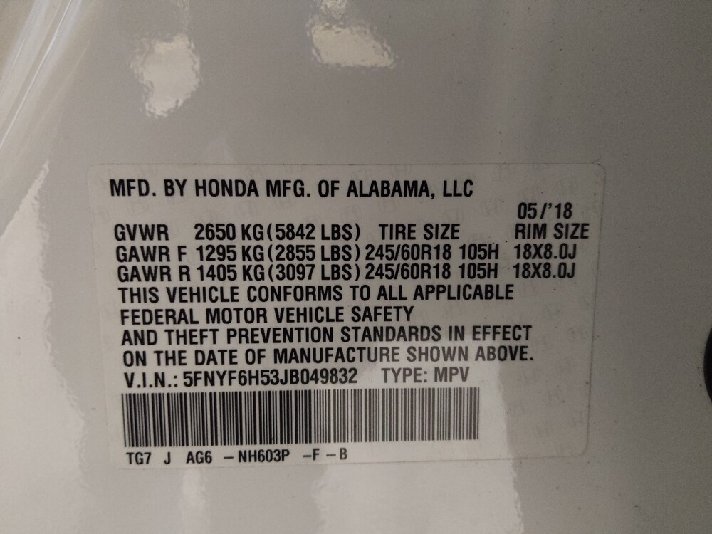 2018 Honda Pilot in Bradenton, FL 34207 - 18124353 33