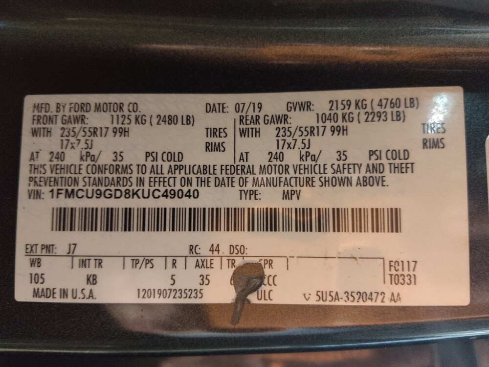 2019 Ford Escape in Charleston, SC 29414 - 18124403 33