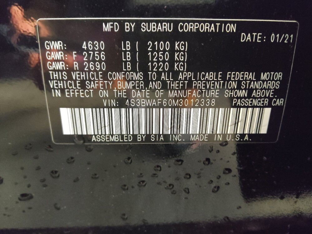 2021 Subaru Legacy in Columbia, SC 29210 - 18124411 33