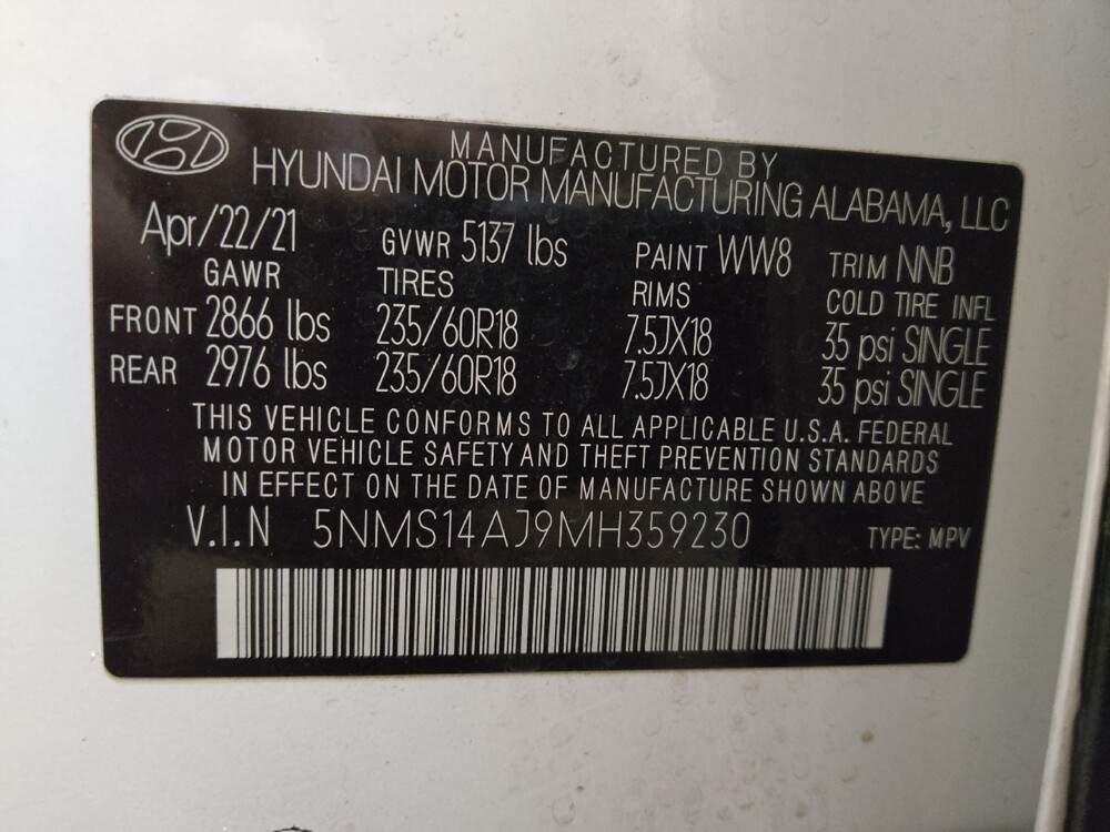 2021 Hyundai Santa Fe in Charleston, SC 29414 - 18124418 33