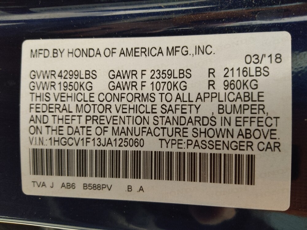 2018 Honda Accord in Colorado Springs, CO 80909 - 18124459 33