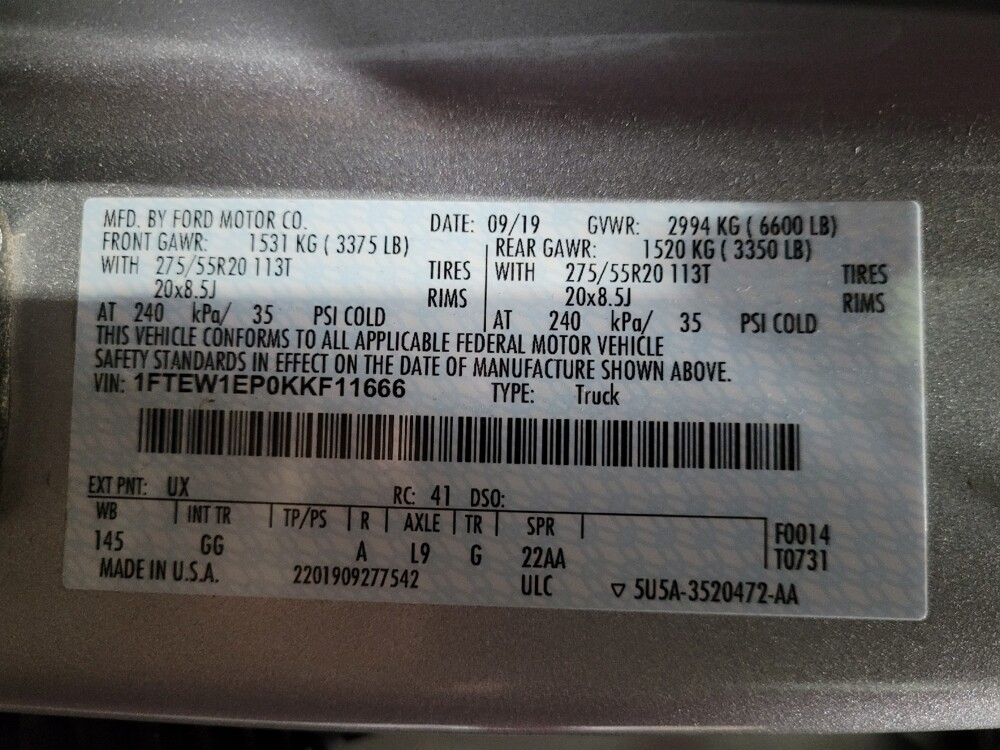 2019 Ford F150 in Williamstown, NJ 8094 - 18124528 33