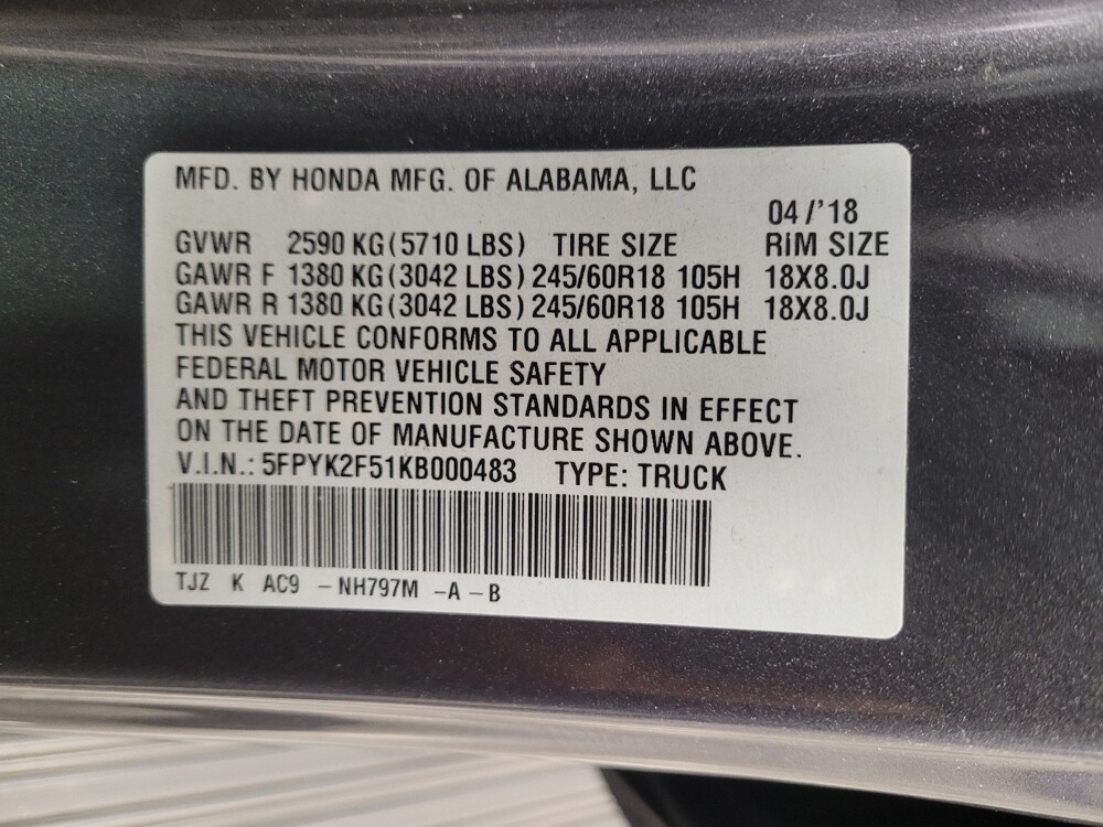 2019 Honda Ridgeline in El Cajon, CA 92020 - 18124660 33