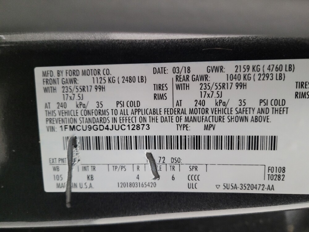 2018 Ford Escape in Sacramento, CA 95821 - 18124664 33