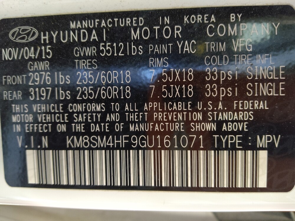 2016 Hyundai Santa Fe in Phoenix, AZ 85015 - 18124695 33