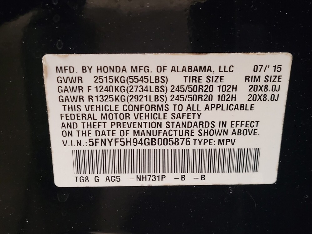 2016 Honda Pilot in Pensacola, FL 32505 - 18124726 33