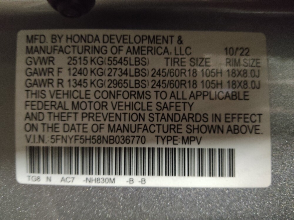 2022 Honda Pilot in Sanford, FL 32773 - 18124732 33