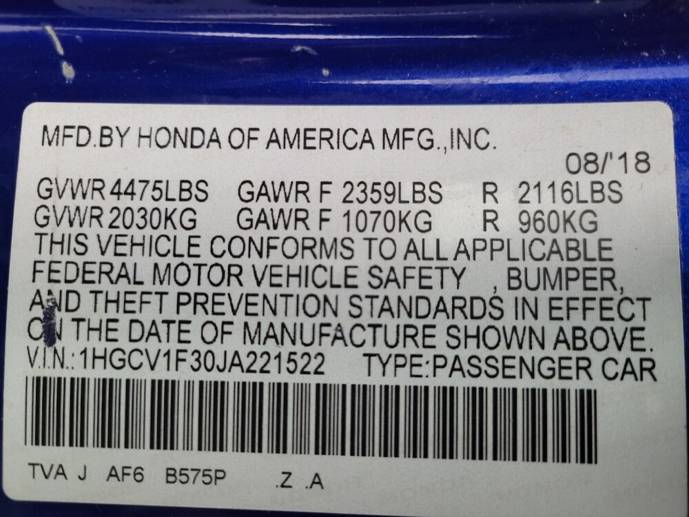 2018 Honda Accord in Antioch, TN 37013 - 18124769 33