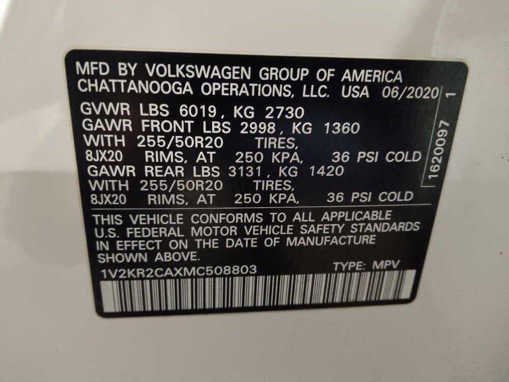 2021 Volkswagen Atlas in Arlington, TX 76011 - 18124893 33