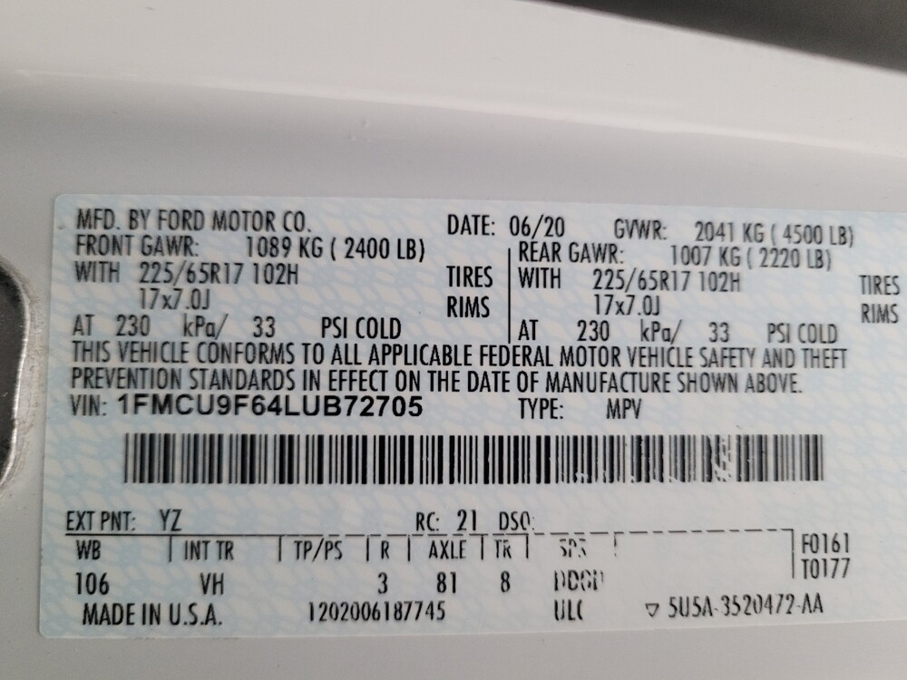 2020 Ford Escape in Riverside, CA 92504 - 18124913 33