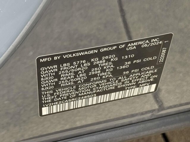 2024 Volkswagen Atlas in Winchester, VA 22602 - 18124966 32