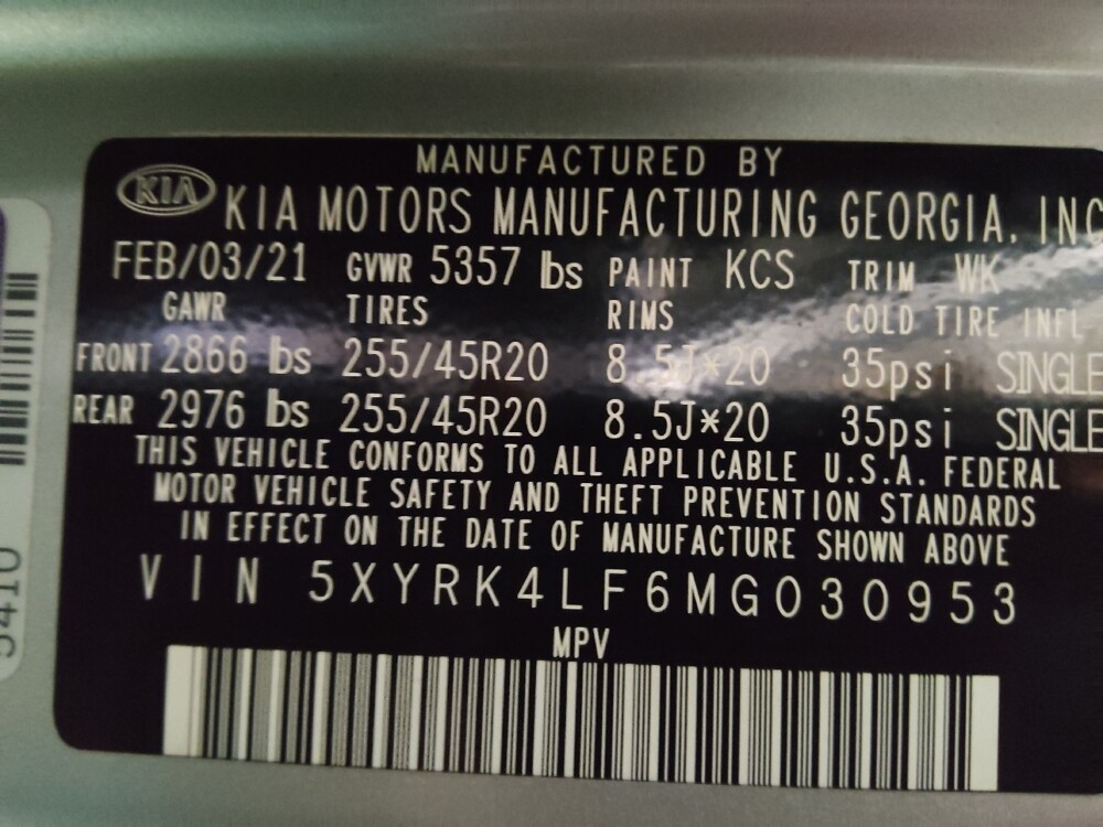 2021 Kia Sorento in Union City, GA 30291 - 18124994 33