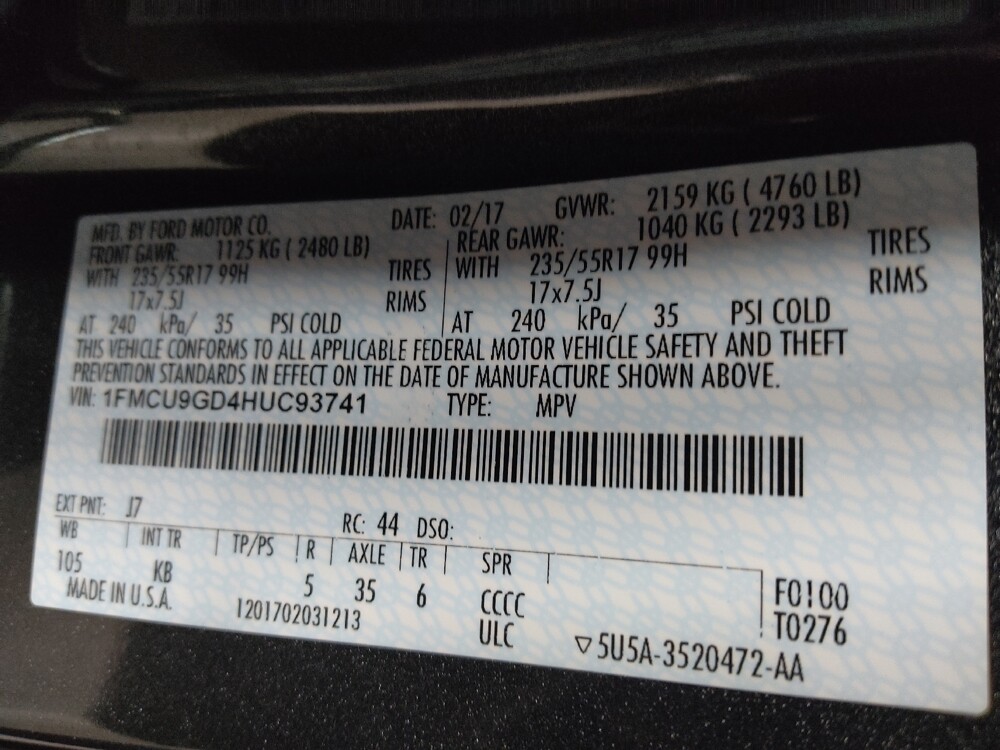 2017 Ford Escape in Pelham, AL 35124 - 18125006 33