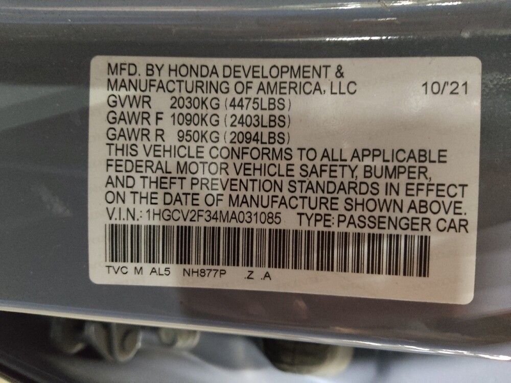 2021 Honda Accord in Plano, TX 75074 - 18125073 33