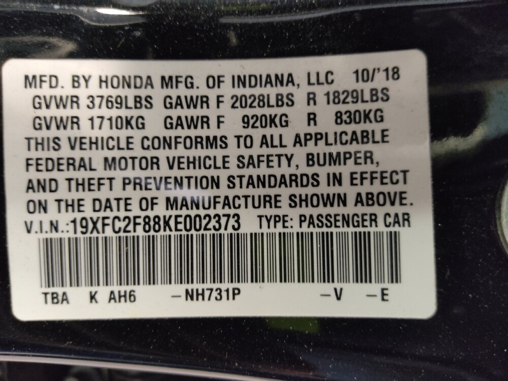 2019 Honda Civic in Tampa, FL 33612 - 18125115 33