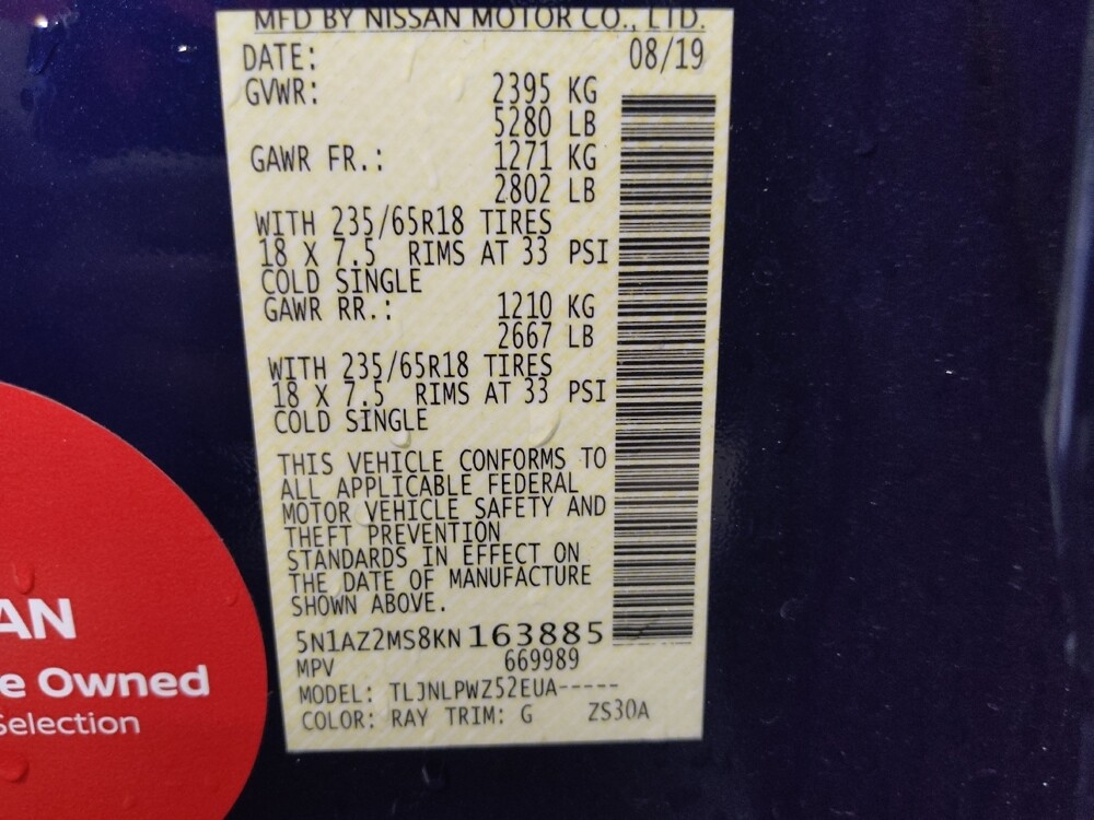 2019 Nissan Murano in Tampa, FL 33612 - 18125138 33