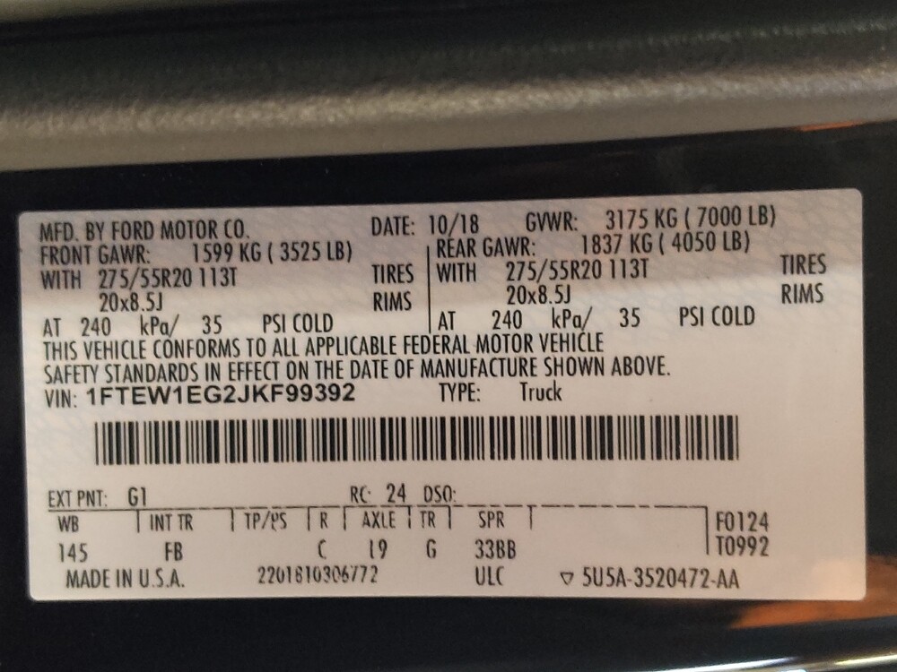 2018 Ford F150 in Jacksonville, FL 32225 - 18125183 33