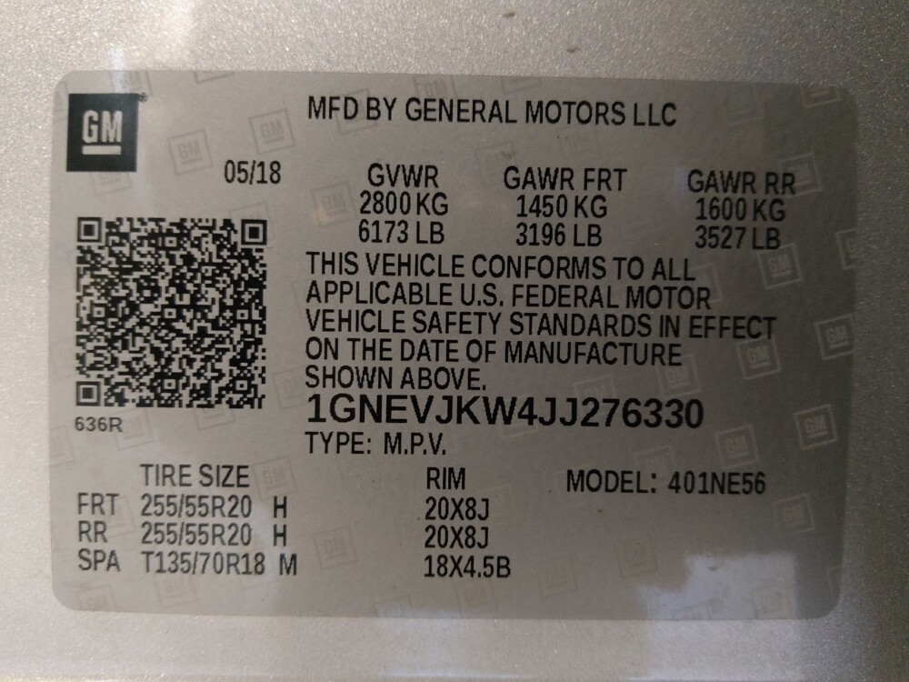 2018 Chevrolet Traverse in Jacksonville, FL 32210 - 18125190 33