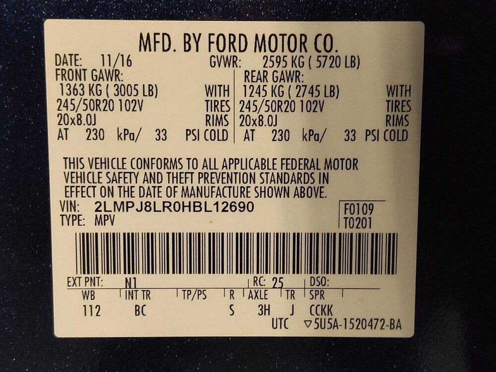 2017 Lincoln MKX in Jacksonville, FL 32210 - 18125203 33