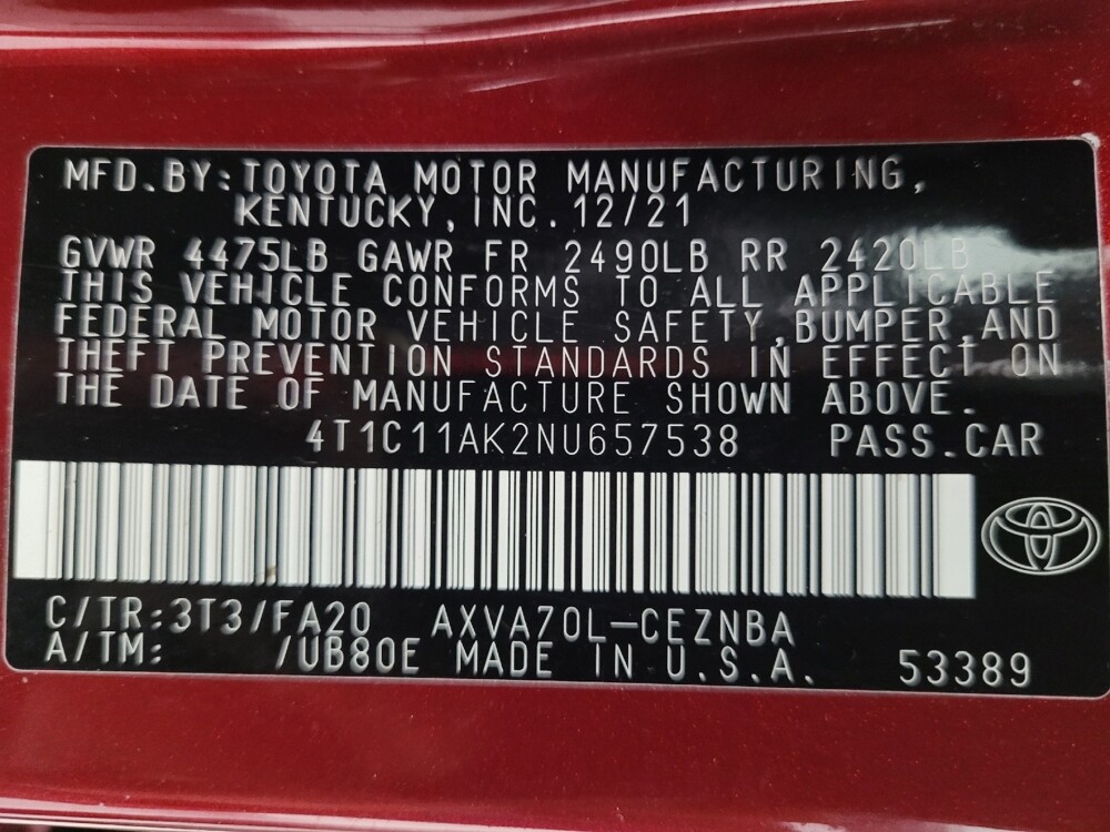 2022 Toyota Camry in Memphis, TN 38115 - 18125274 33