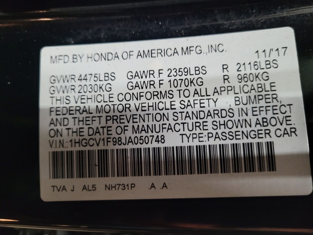 2018 Honda Accord in Glen Burnie, MD 21061 - 18125385 33