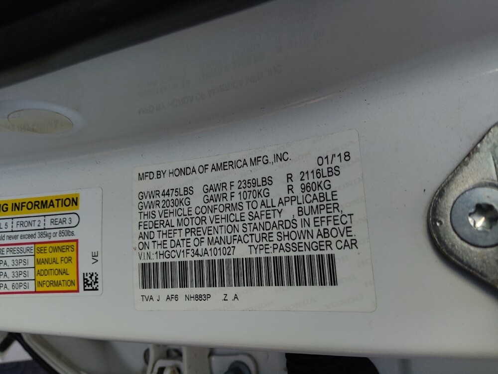 2018 Honda Accord in Lombard, IL 60148 - 18125417 33